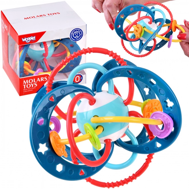 Woopie Baby Montessori Beißring und Rassel Spielzeug