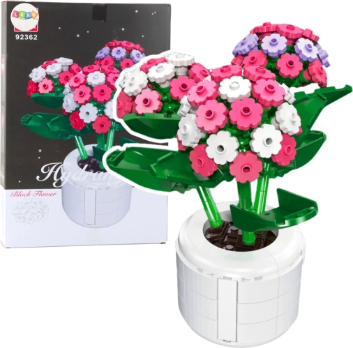 Bausteinset Rosa Hortensie im Blumentopf 342 Teile