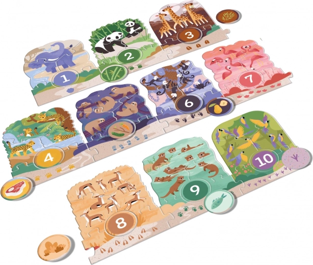 Zählen von 1 bis 10 mit Tieren