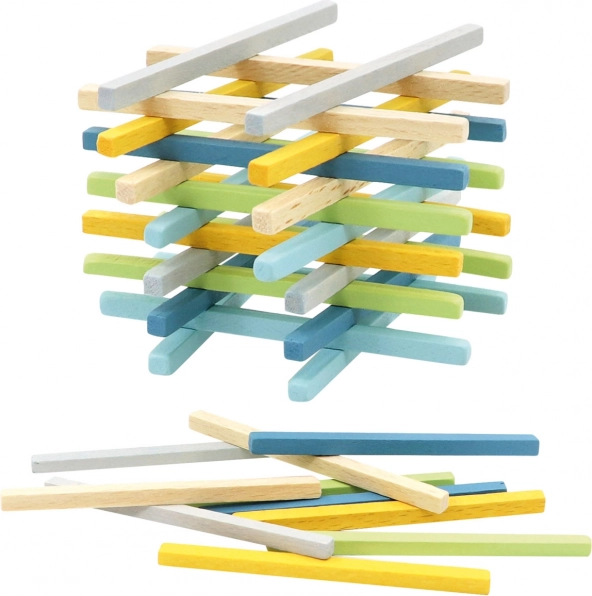Bunte Holzstäbchen für kreatives Spiel
