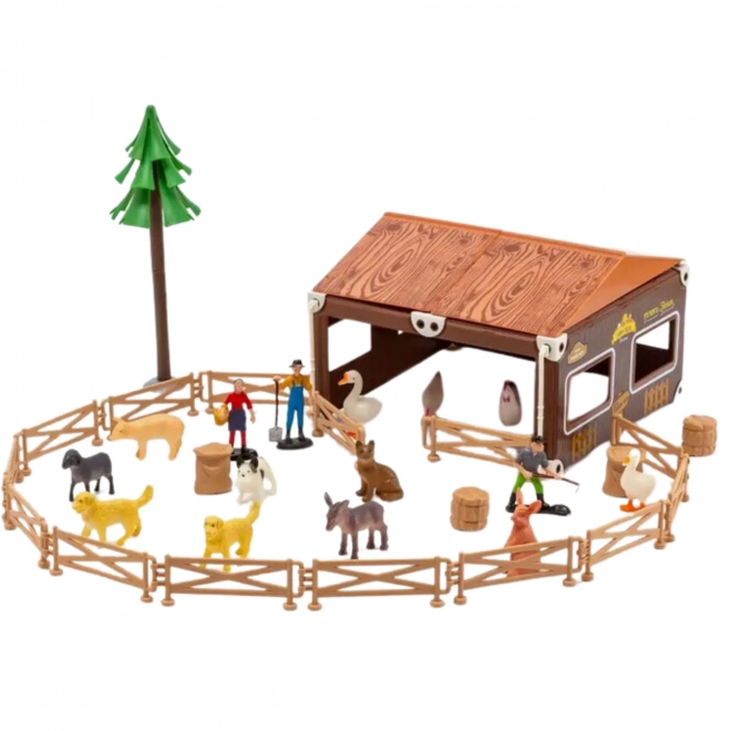Woopie kleiner bauernhof-spielset mit tieren und zubehör