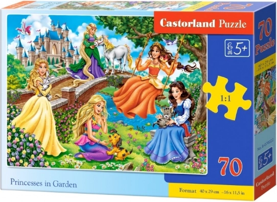 Kinderpuzzle 70 Teile – Prinzessinnen im Garten