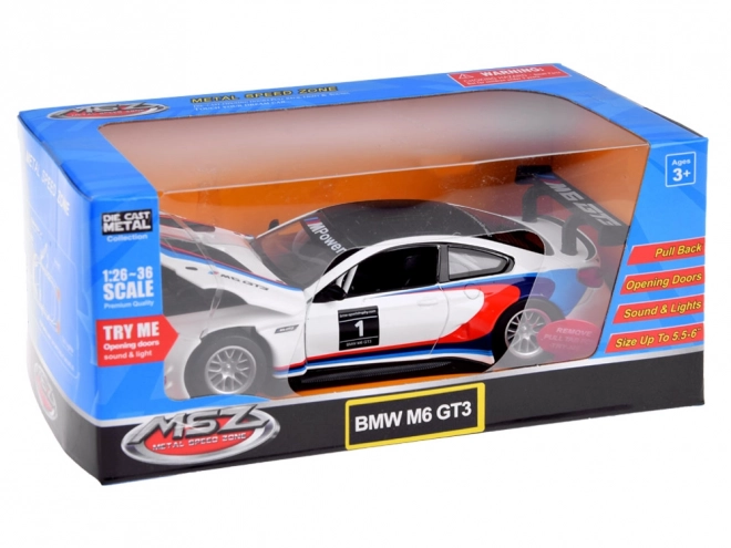 BMW M6 GT3 Modellauto 1:32 mit Licht und Sound