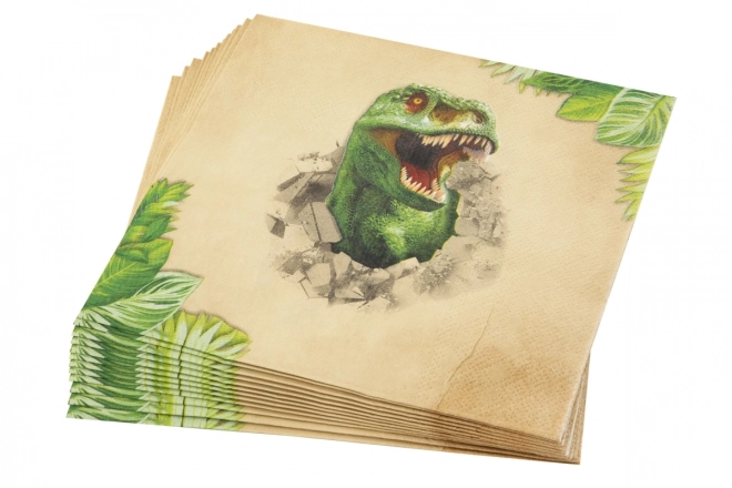 Papier Servietten mit Dino-Motiv