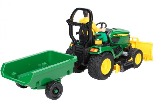 Bruder John Deere X949 Rasentraktor mit Gärtner