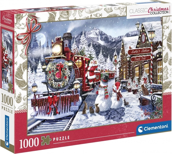 Clementoni Puzzle Weihnachtskollektion: Bahnhof 500 Teile