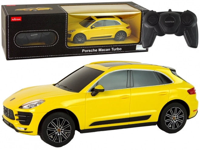 R/C Auto Porsche Macan Turbo Gelb im Maßstab 1:24