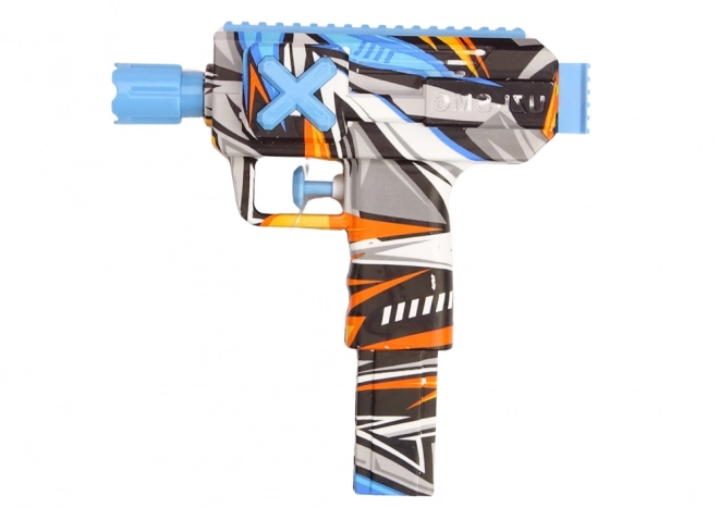 Kleiner Wasserpistole Graffiti blau orange