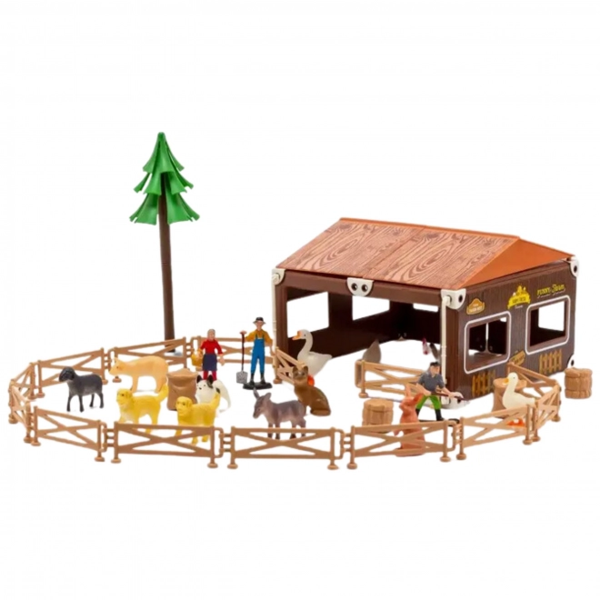 Woopie kleiner bauernhof-spielset mit tieren und zubehör