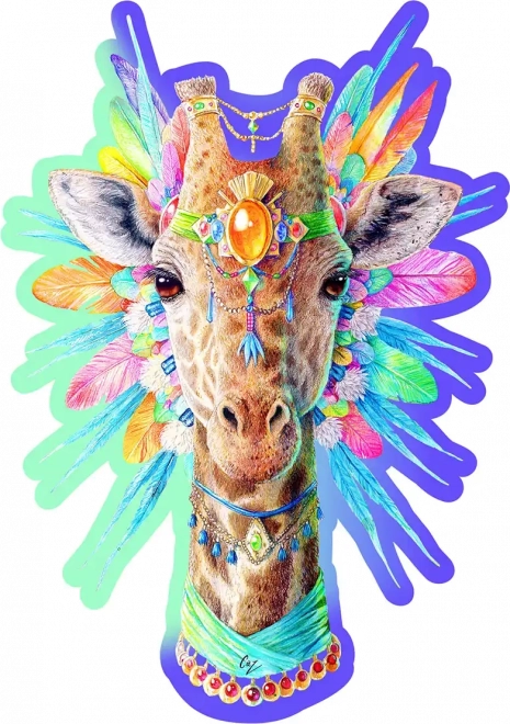 Holzpuzzle Elegante Giraffe