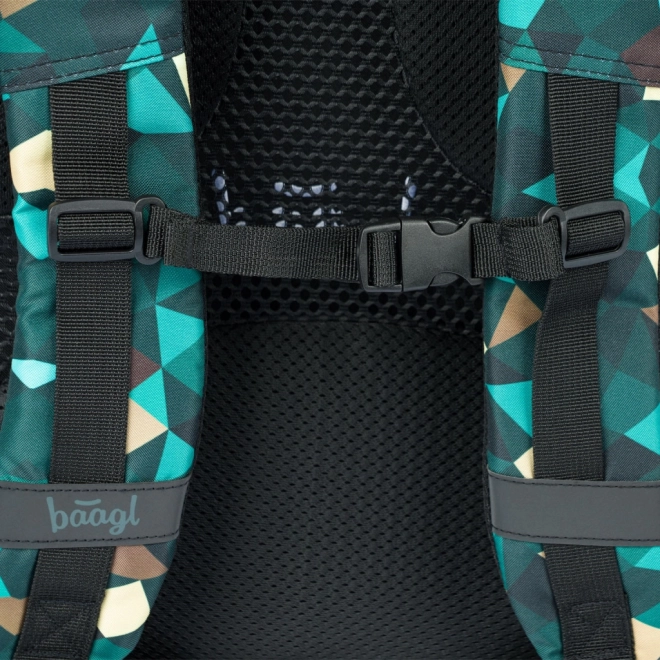 BAAGL 3-SET Skate Polygon: Rucksack, Federmäppchen, Beutel