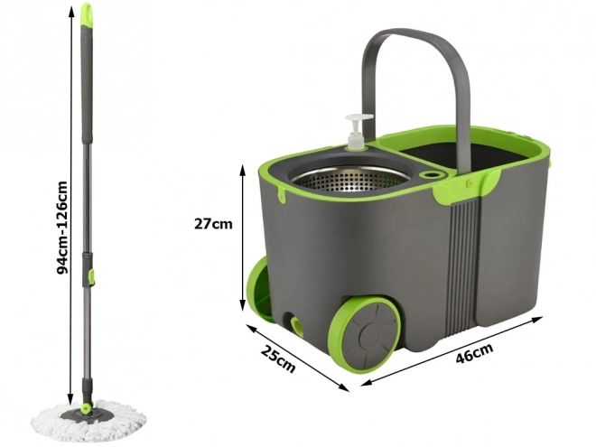 Mop Rotationssystem 360° mit Mikrofaseraufsätzen