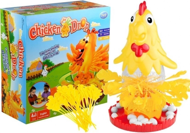Lustiges Geschicklichkeitsspiel Zupf das Huhn