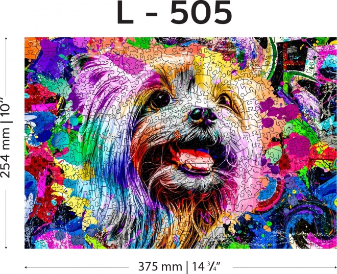 Holzpuzzle Pop Art Yorkshire Terrier