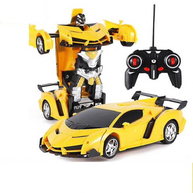 Zweifunktionaler RC Auto-Roboter Gelb