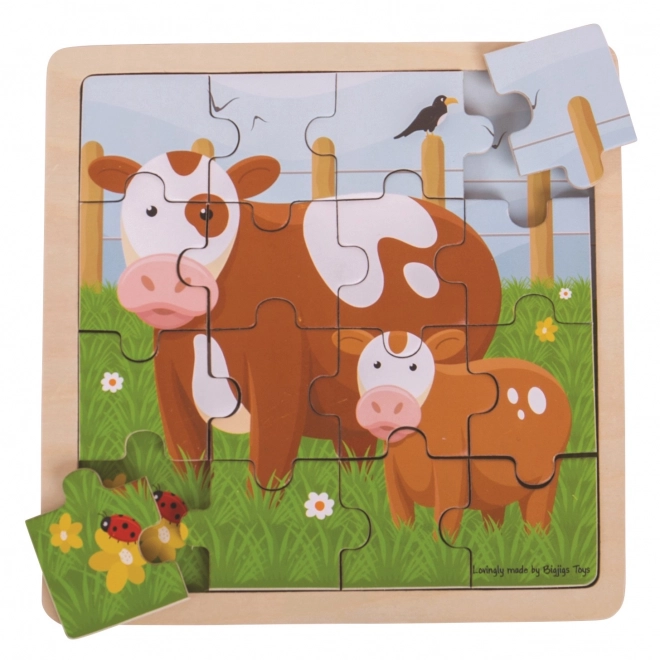 Bigjigs Toys Puzzle - Kuh und Kalb