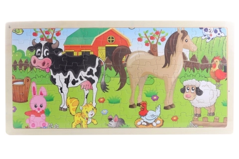 Holzpuzzle mit Tieren