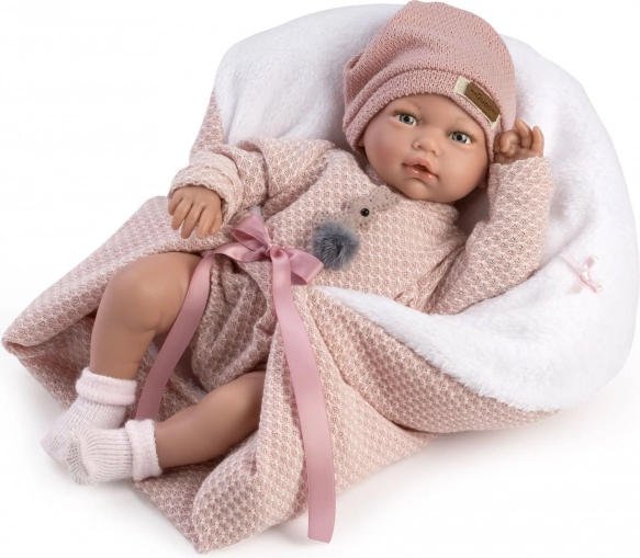 Guca Blanca – realistische Babypuppe mit Geräuschen und weichem Stoffkörper 38 cm