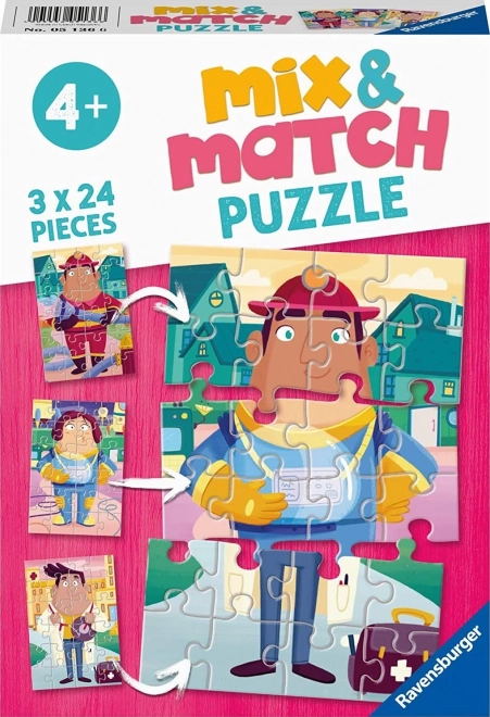 Ravensburger Puzzle Mix & Match: Meine Lieblingsberufe 3x24 Teile