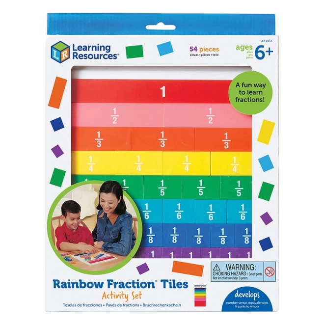 Regenbogen-Bruchteile mit Ablage Learning Resources