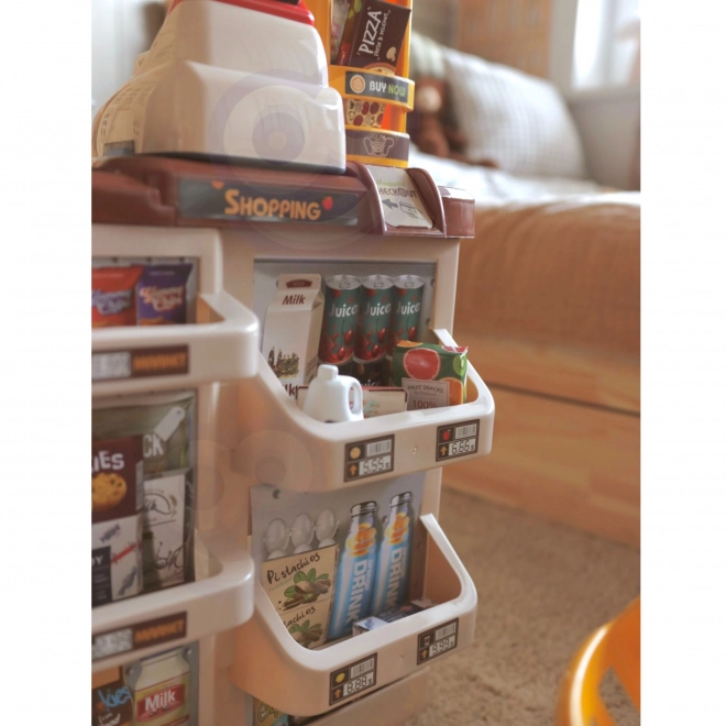 Supermarkt-Spielset mit Einkaufswagen und Zubehör