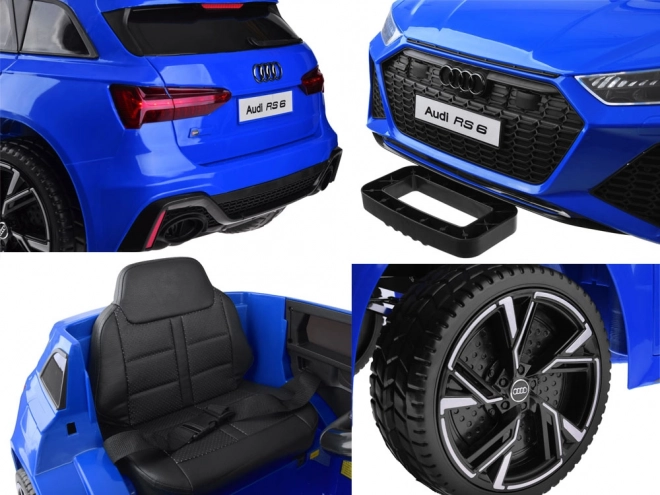 Elektrisches Audi RS 6 Spielzeugauto für Kinder – Blau