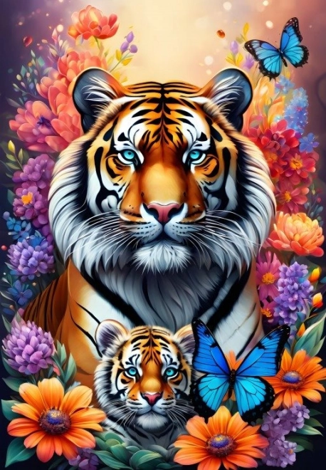 Alipson Puzzle Mutterliebe: Tiger 1000 Teile