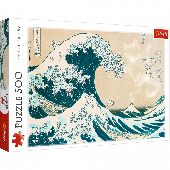 Puzzle 500 Teile – Große Katzenwelle Trefl