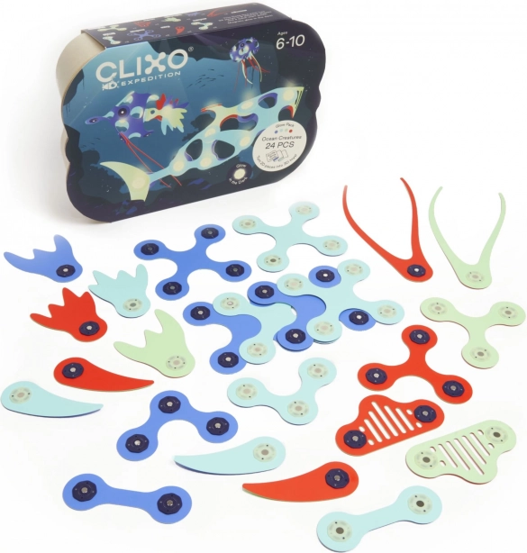 Clixo Ozean Kreaturen - Magnetisches Baukasten Set