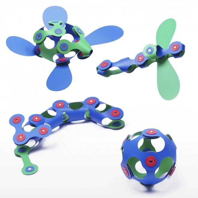 Clixo Itsy Magnetische Konstruktionsspielzeug Grün & Blau