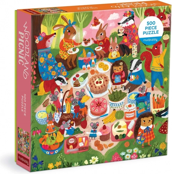 Mudpuppy Puzzle Picknick im Wald 500 Teile