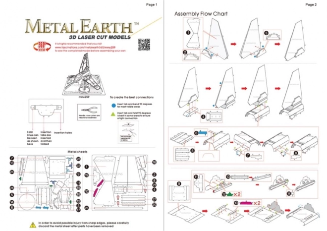 Metal Earth 3D-Puzzle Star Wars: Imperial Shuttle