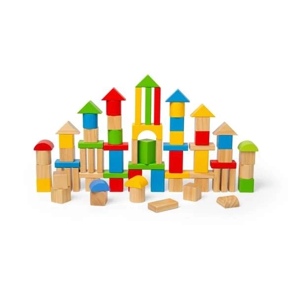 Bigjigs Toys Holzklötze und Sortierspiel im Trommel