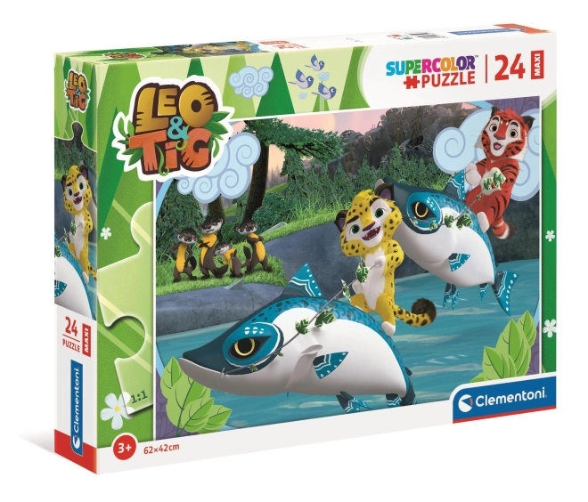 Fröhliches Motiv LEO UND TIG