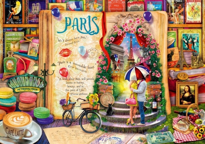 Puzzle Paris 4000 Teile - Lebendiges Buch