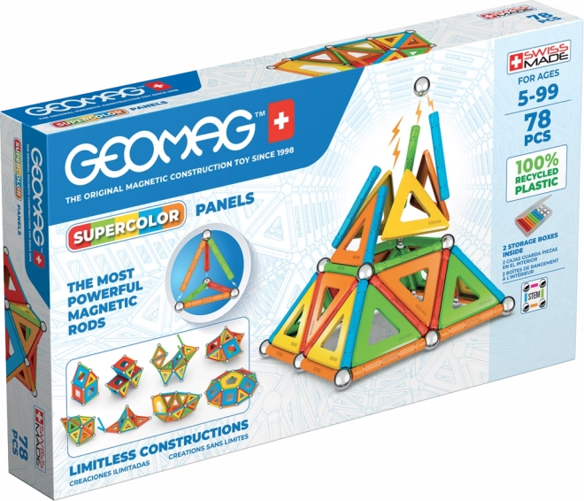 Geomag Supercolor Panels Baukasten 78 Teile