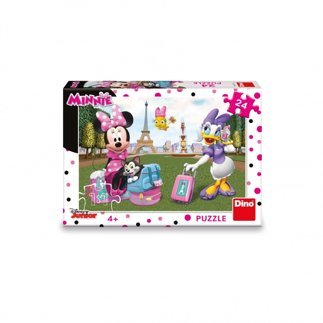 Dinosaurier Puzzle MINNIE UND DAISY in Paris 24 Teile