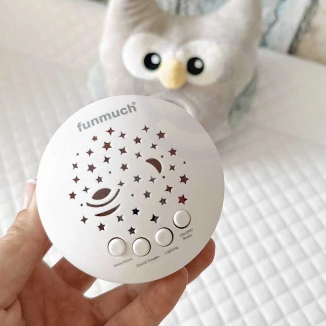 Plüsch Eule Nachtlicht Projektor 2-in-1 mit Schlafliedern - WOOPIE BABY