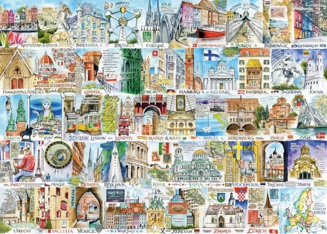 Gibsons Puzzle Europäische Wahrzeichen 1000 Teile