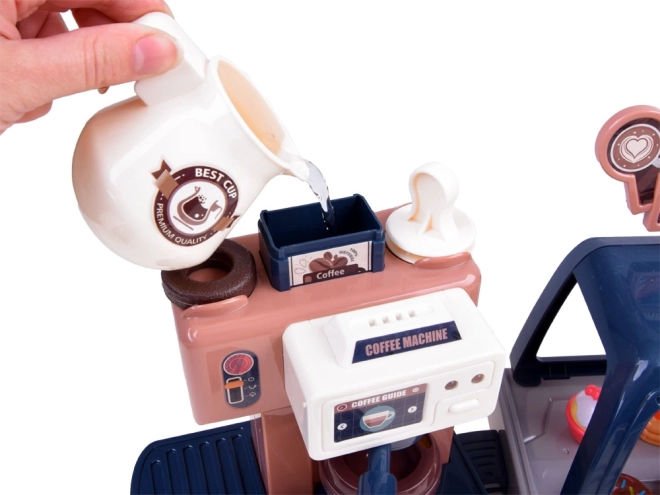 Kaffeemaschine mit Wasserfluss und realistischen Effekten