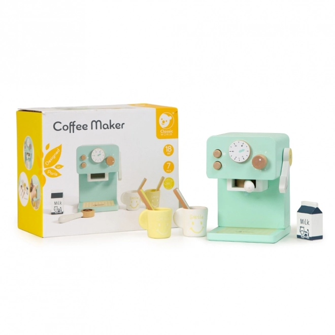 Klassik World Holzspielzeug Kaffeemaschine Set für Kinder