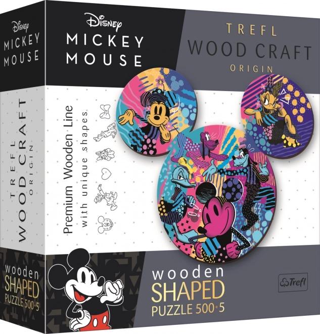 Holzpuzzle mit beidseitigem Design und Disney Mickey Mouse Motiv