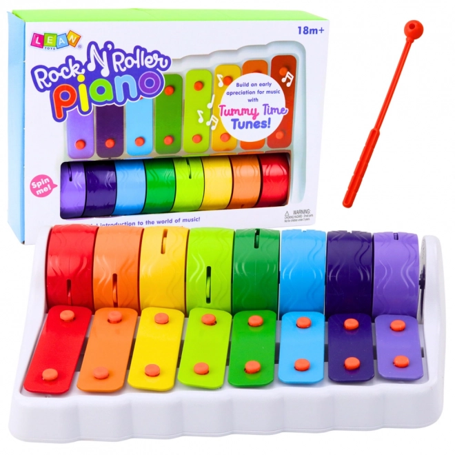 Rock N' Roller Klavier Pro Kinder - Drehbares Farbrad