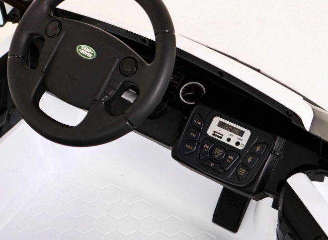 Land Rover Discovery Elektrisches Kinderauto weiß + Fernbedienung + EVA-Räder + langsamer Start + MP3 Radio