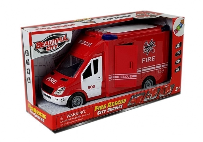 Feuerwehrauto mit Rückziehmechanismus und Sound