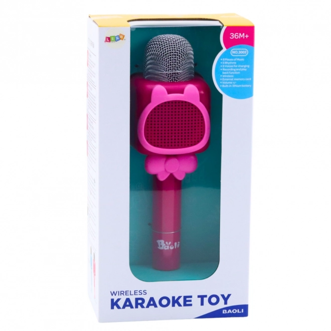Drahtloses Bluetooth Karaoke-Mikrofon Rosa
