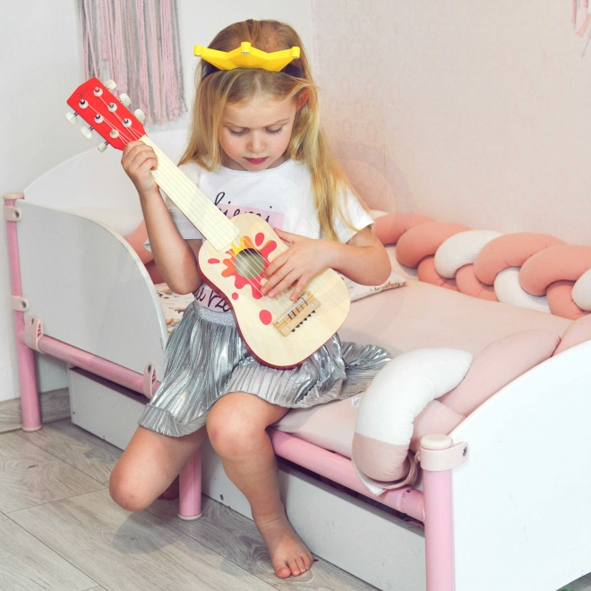Holzspielzeug Gitarre mit Plektrum