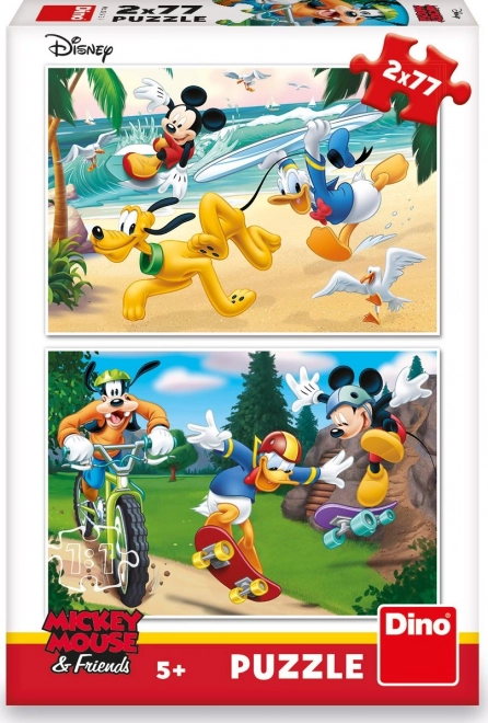 Puzzle Mickey Sports 2x77 Teile