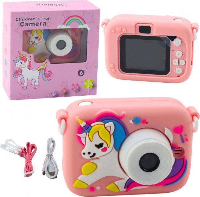Kinderkamera Einhorn Rosa 48Mpx HD 1080P