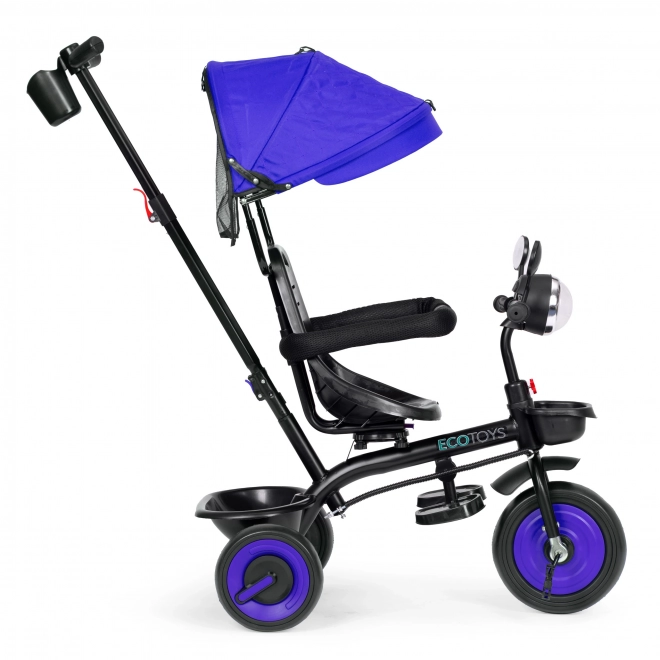3-in-1 Dreirad Kinderwagen mit Drehbarem Sitz und Verdeck von ECOTOYS